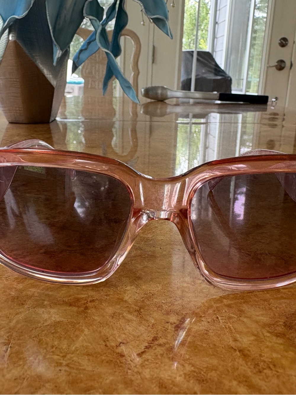 Burberry Pink Transparent Square Sunglasses - Picture 5 of 7